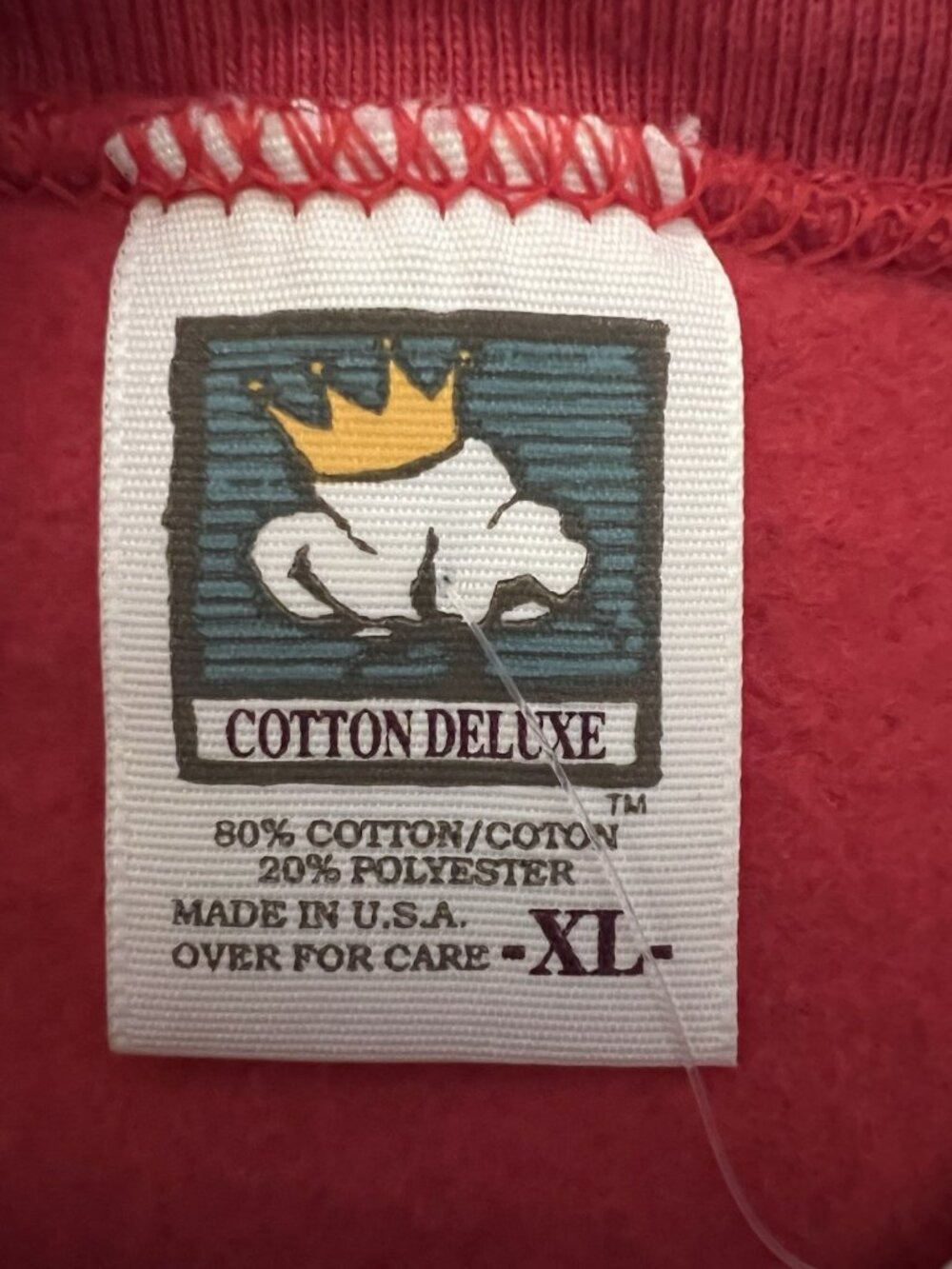 NEW Vintage 90 Deadstock Cotton Deluxe pink BUNNIES Easter sweatshirt XL cottage - Picture 4 of 10